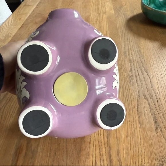 Purple Ceramic Piggy Bank with Decorative Accents - Picture 7 of 7